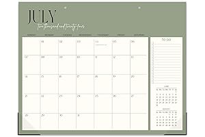 Guasslee Desk Calendar: 18-Month Academic Desk/Wall Organizer 2024-2025