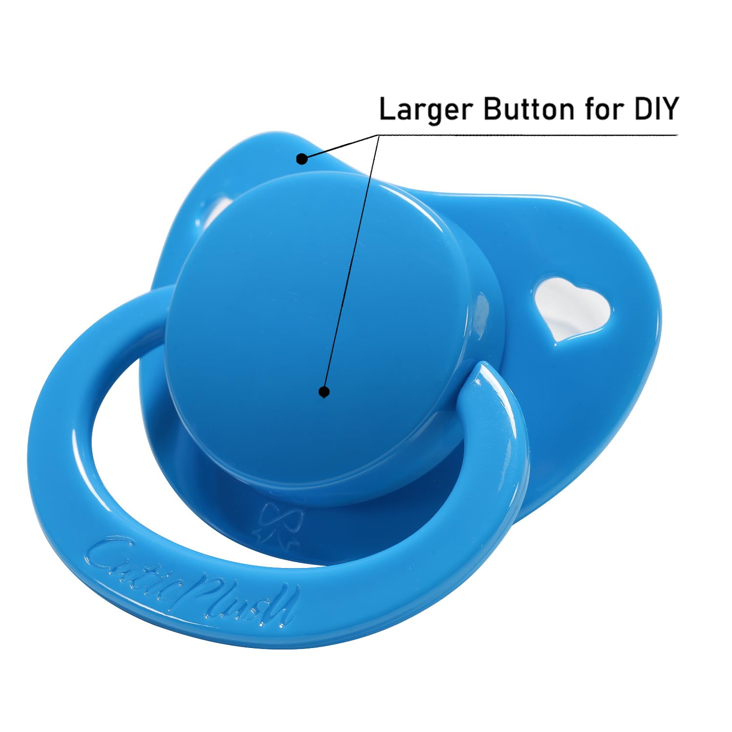 CutiePlusU Adult-Sized Pacifier, 3 Pack with Large Bigshield Heart Comfortable BPA-Free Soothing Pacifier for Adults - Image 2