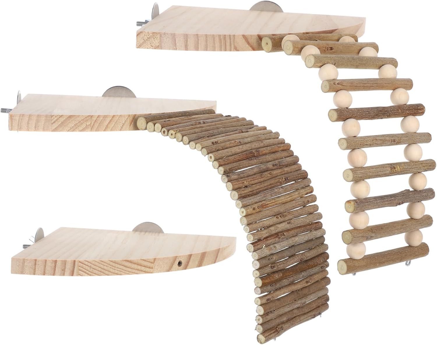 POPETPOP 1Set Wooden Hamster Climbing Platform with Ladder Sturdy Small Animal Cage Accessory for Enhanced Activity and Secure Climbing Experience for Hamsters Chinchillas