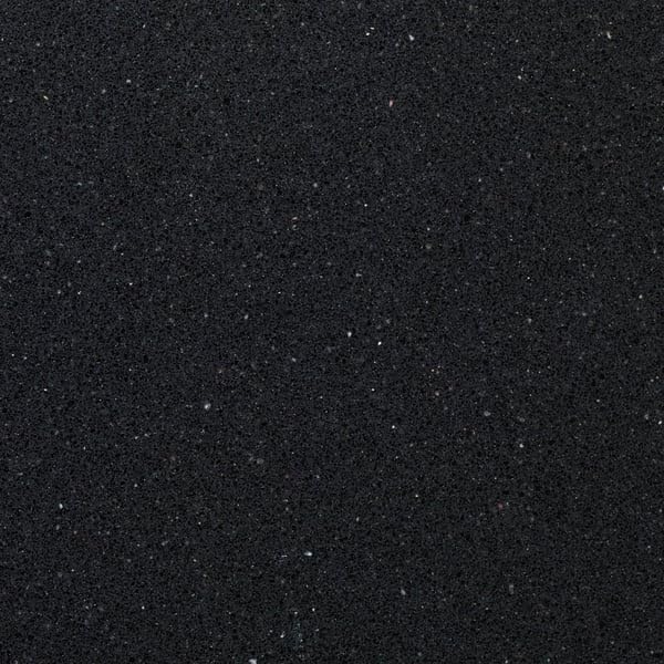 KASKER Plan de travail sur mesure, effet pierre noire/quartz, 1 m²x2,0 cm