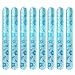 Produktbild Toyvian 8 Stücke Slap Armband Reflektorband Sicherheitsband Reflektierend Schnapparmband Klatscharmband Mitgebsel Geschenk für Kinder Jungen Mädchen Weihnachten Party Deko (Himmelblau)