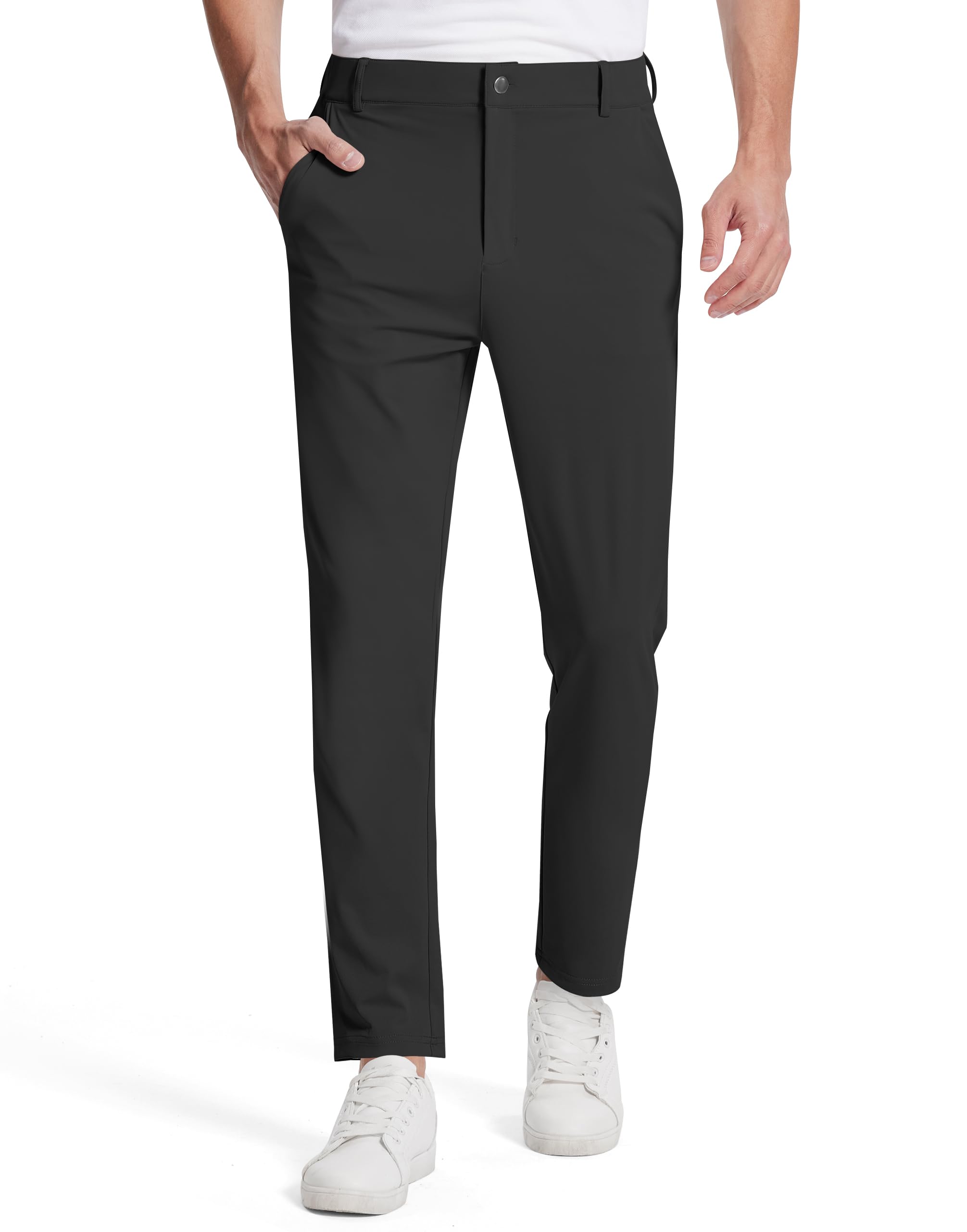 VAYAGER Herren Golfhose Stretch - Schmale Passform Mit 4 Taschen & LSF 50+