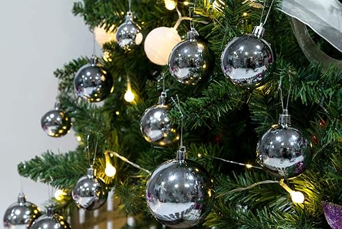 Vista 191 de AMS - Adornos chapados, bolas de Navidad, para decoración de fiestas de vacaciones, colección de árbol para boda, Acción de Gracias, fiesta