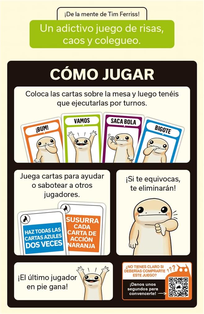 Exploding Kittens Coyote, Card Game Party Game, Ages 10, 3 to 8 Players, 10 Minutes per Game, Spanish