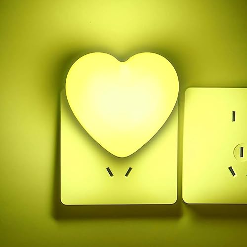 Miniatura 8 de INZU Luz Nocturna Linda, Luz Nocturna en Forma de Corazón para Niños, Luz Nocturna LED con Sensor Automático de Atardecer a Amanecer, Luz Nocturna