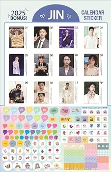 BTS jin カレンダー BTS公式ポスター付き】防弾少年団 BTS ジン 卓上カレンダー 2025