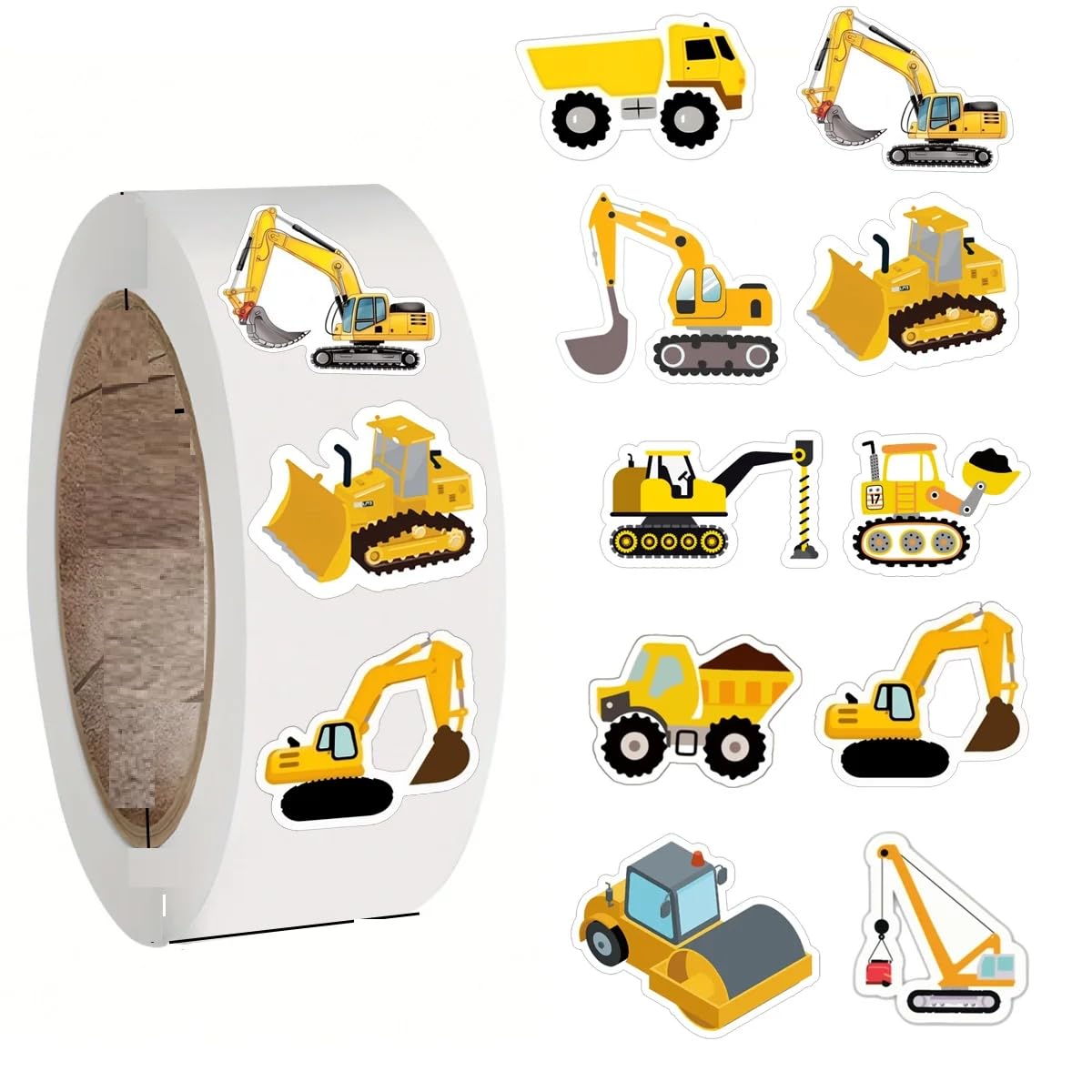 PLAYZOCO Pegatinas animales para niños, stickers decorativos infantiles, calcomanías alegres, adhesivos en rollo, 500 unidades de 2.5 cm con diseños variados y divertidos — view 5