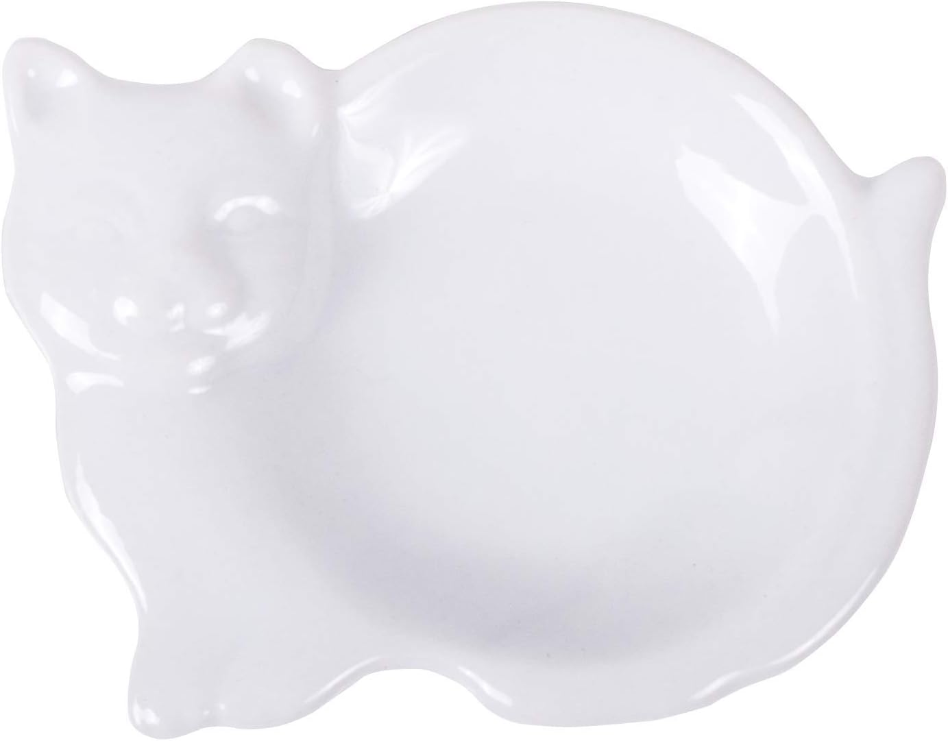 HIC Kitchen Tea Bag Holder Caddy, Fine White Porcelain, Leaf Design