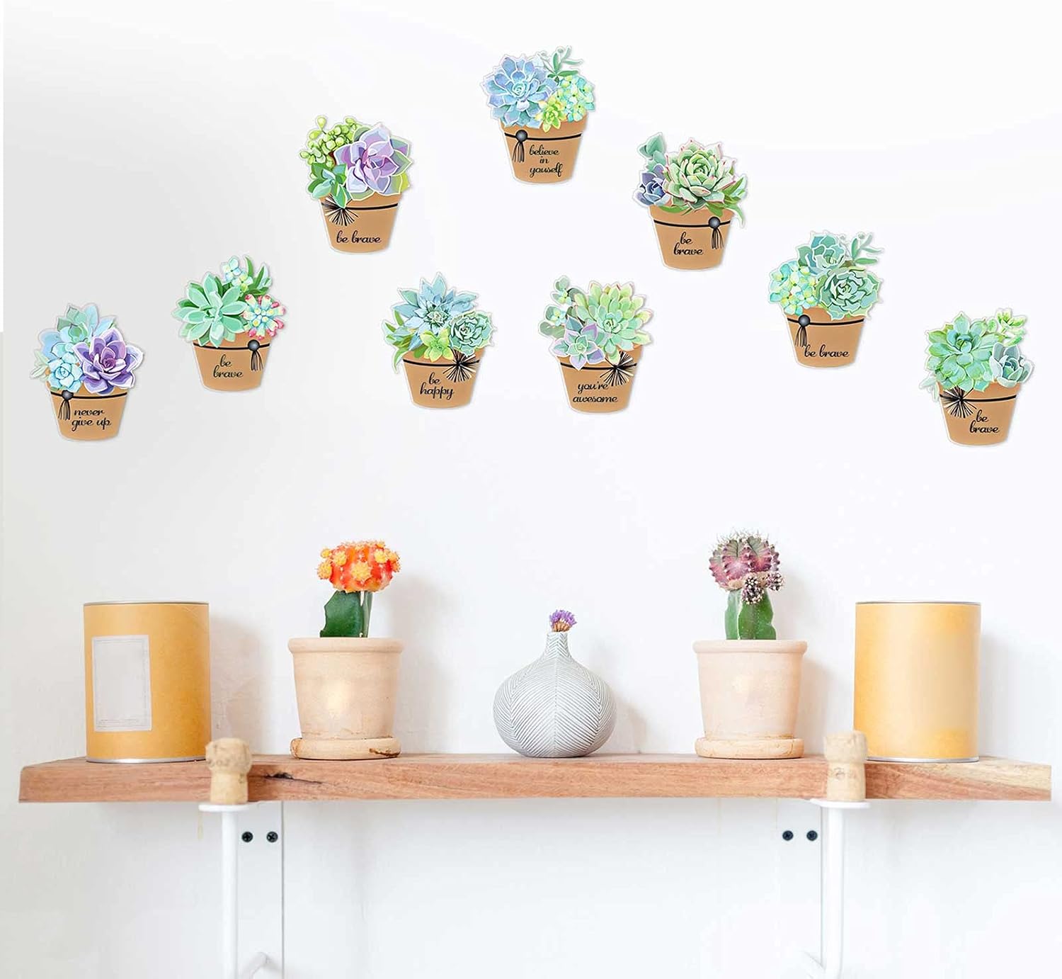 45 Pieces Succulents Cutouts Potted Succulents CutOuts Classroom Decor