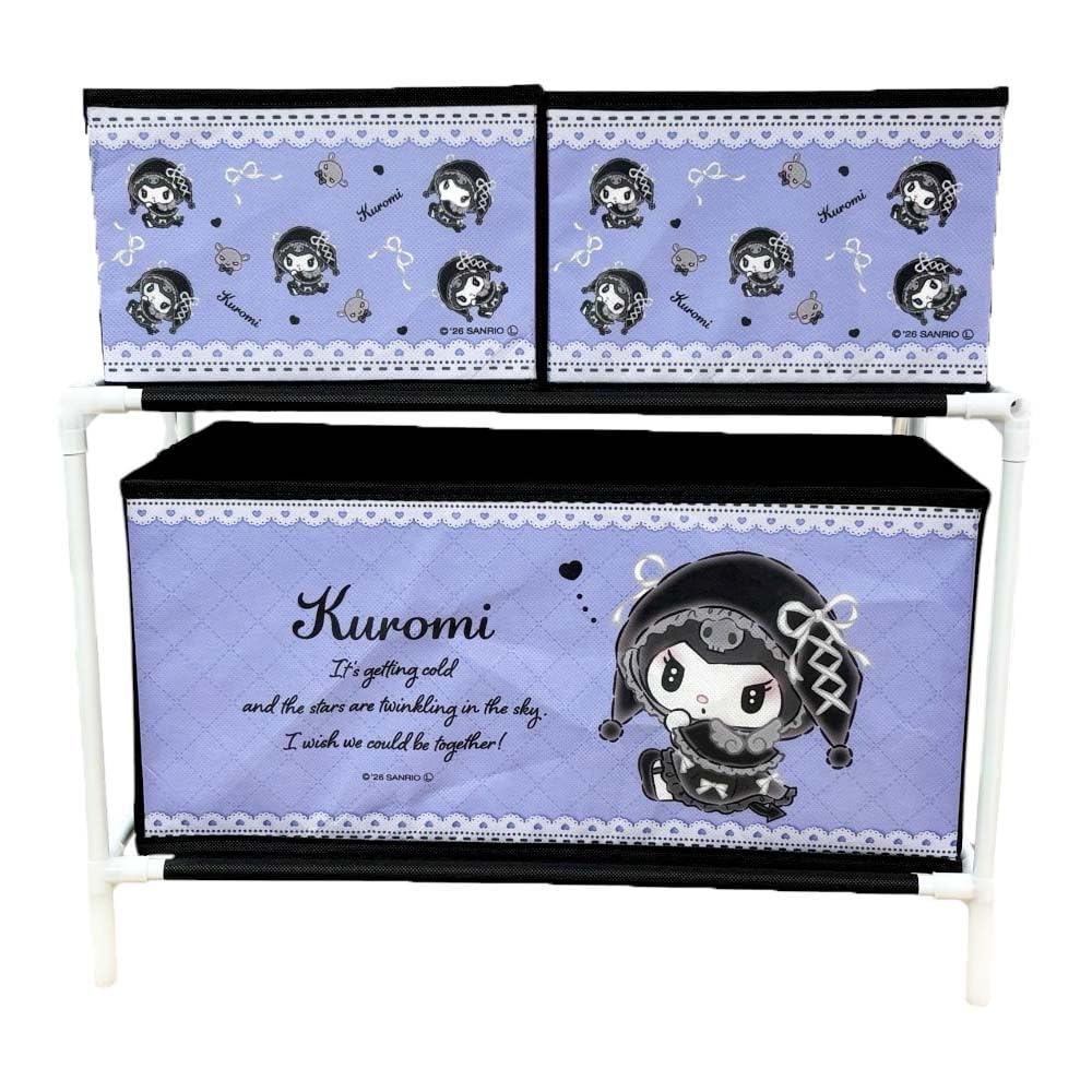 クロミ♡ボア♡収納ケース Amazon.co.jp: マイメロ クロミ 月夜のメロクロ 3ボックス付き 収納