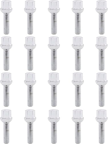 NewYall Paquete de 20 tuercas de rueda para Mercedes 300D 400SE 500SEL CL55 AMG R350 E200 E250 G550 Maybach S600 GLK250 GLK280 ML55 AMG S550