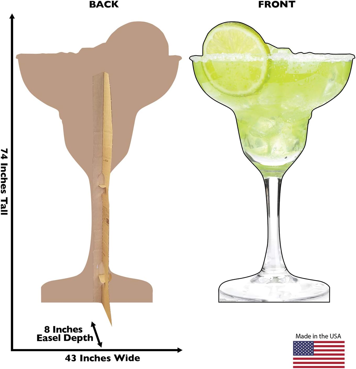 Cardboard People Margarita Glass Life Size Cardboard Cutout Standup
