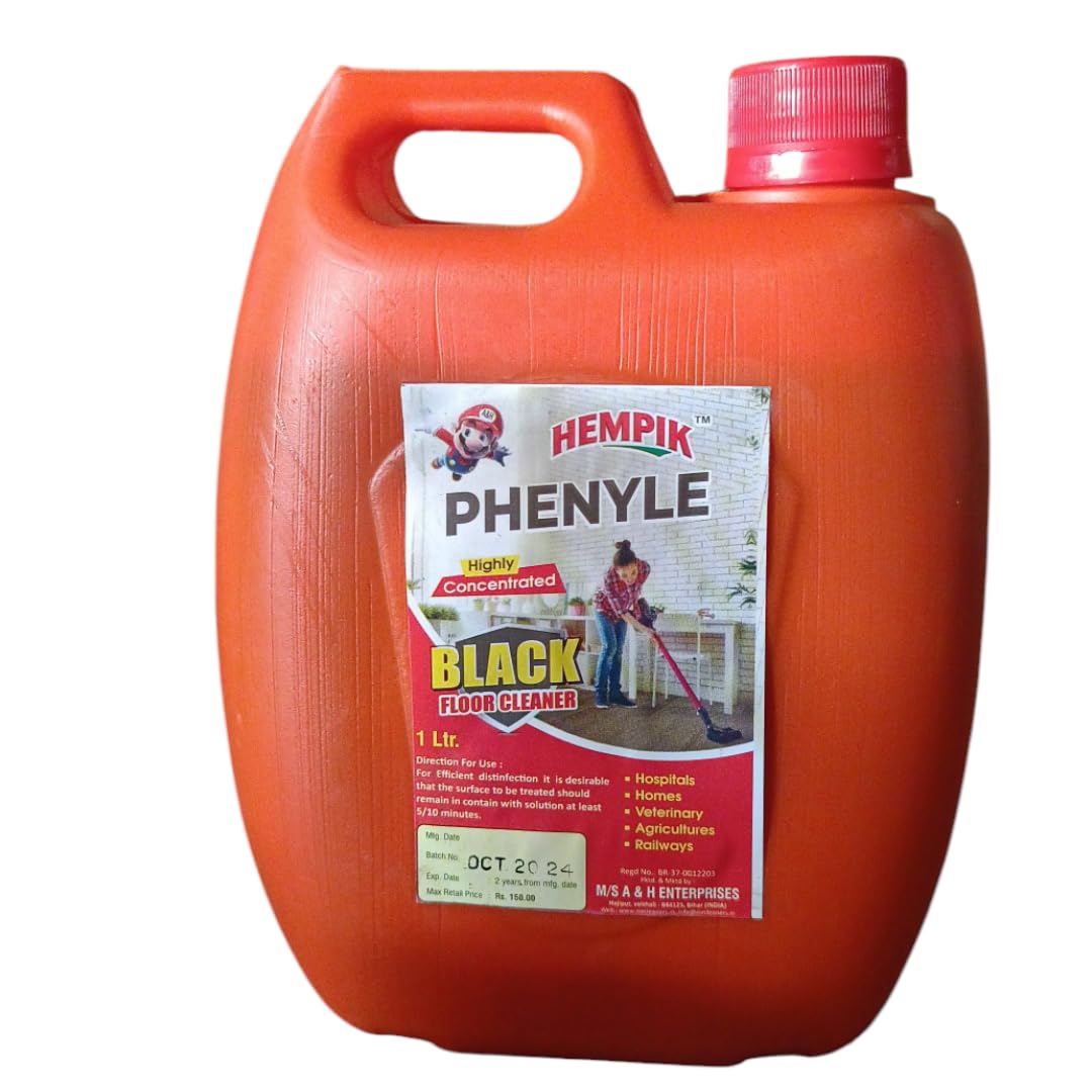 H P Enterprises Black Phenyl, Disinfectant Surface & Floor Cleaner Liquid - Removes Stains, Odors, And Bacteria - Refreshing Fragrance, Suitable For Hospitals, Homes, Offices (1 Litre) (B0DD46VM6H) Amazon Price History, Amazon Price Tracker