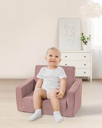 Miniatura 2 de Silla para bebés y niños, sofás blandos para bebés de 2 en 1 que se despliegan, sillas para bebés cómodas de 1 a 3 años, sofá convertible para