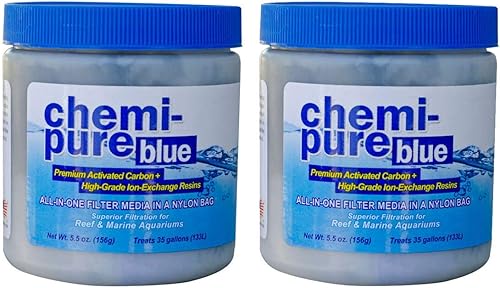 Chemi-Pure - Medios de filtración para acuarios, 5.5 onzas, color azul