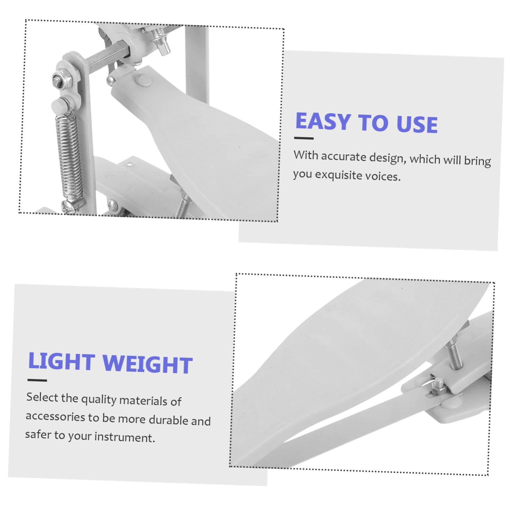 Mikikit Singolo per Grancassa con Battente in Lucidato Accessorio per Batteria Acustica ed Elettronica Parte di Ricambio per Kit Batteria Superficie Liscia e Durevole