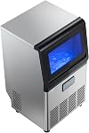 VEVOR Commercial Ice Maker Machine, 80 lbs/24h with 13 lbs Storage Capacity, Countertop/Freestanding/Under Counter, Stainless Steel Ice Maker with LED Display & Self-Cleaning, for Home Bar Restaurant