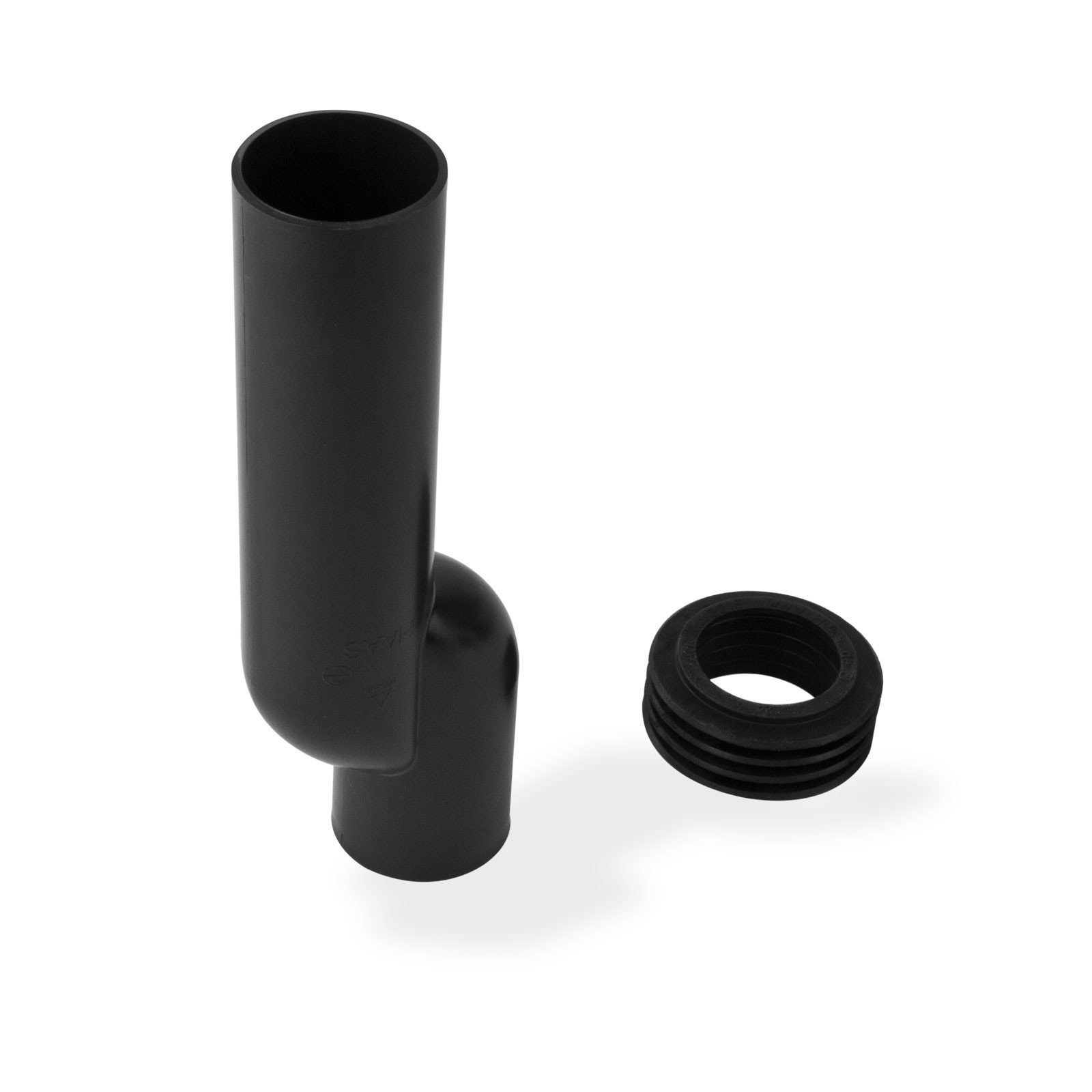 MARKENPRODUKT 3283 zestaw przyłączeniowy do WC DN110 z oznaczeniem 2,5 cm, czarny