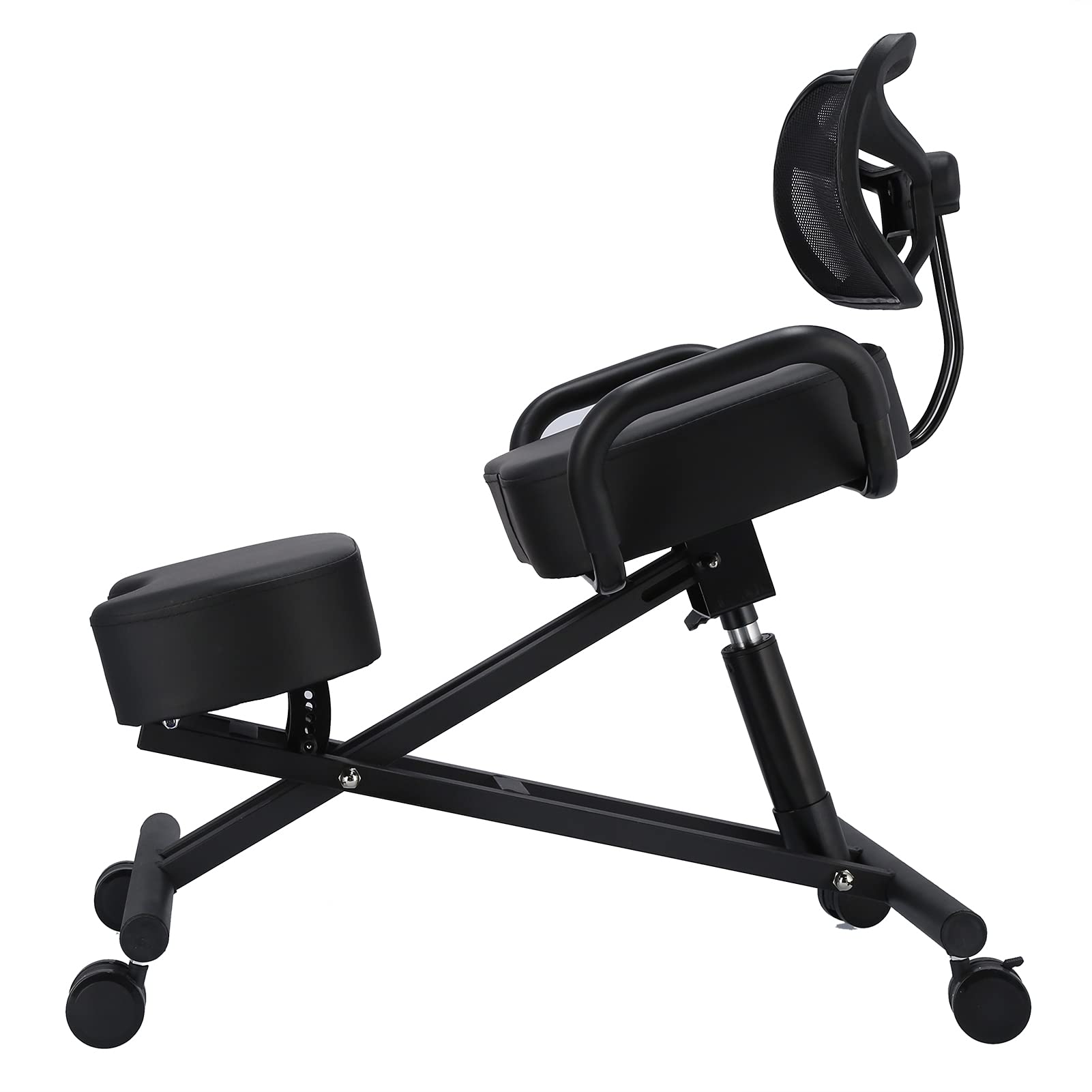 Ejoyous Chaise à Genoux Ergonomique, Chaise à Genoux à Support Dos avec Coussins Confortables, Améliorez Votre Posture avec Un Siège Incliné, Tabouret Réglable pour La Maison Et Le Bureau 74x46x90cm