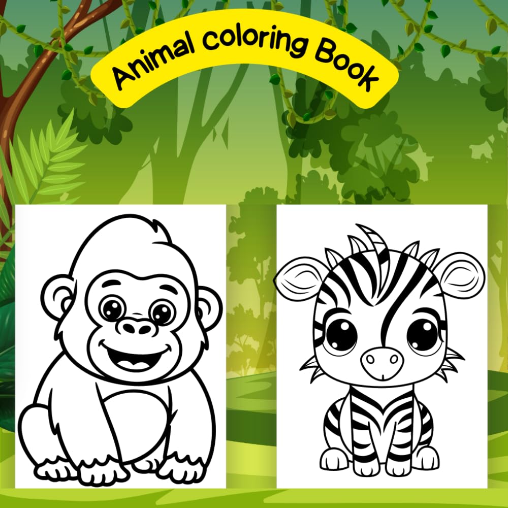 Animal coloring Book: the most cheerful way to color