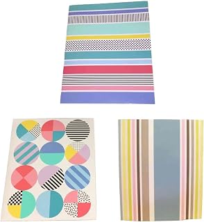 Studio C Carolina Pad 3 Folder Set ~ Pattern Play (Festive Stripes, Patterned Polka Dots, Vertical Stripes)