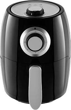 Air Fryer 2.3-Quart Electric Fryer for Healthier Cooking Compact Appliance with Nonstick Interior Kitchen Gadgets by Classic Cuisine Black