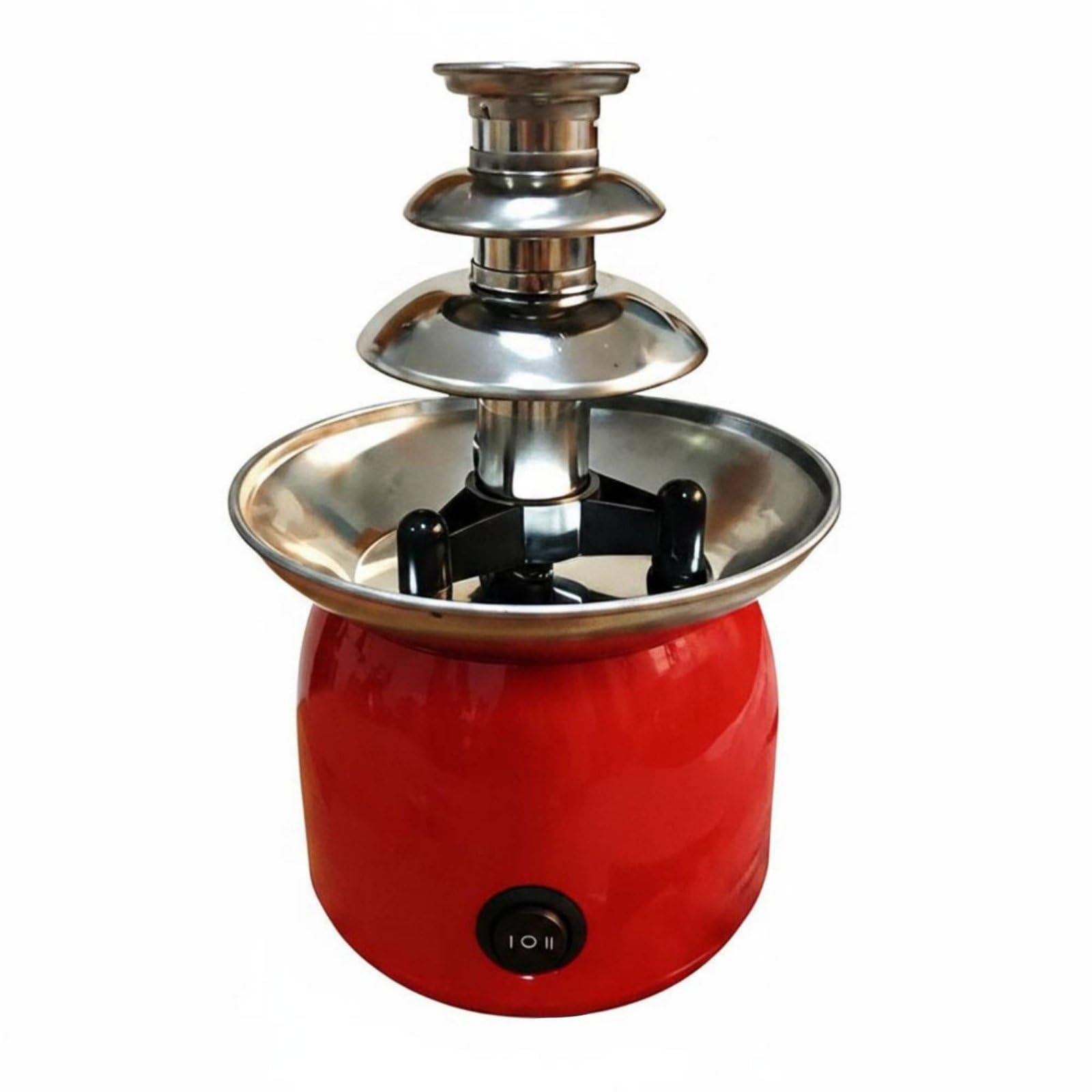 MYADDICTION 3-Tier Chocolate Fountain Removable Automatic Chocolate Fountain Heating Stainless Steel Tray for Buffet, Celebration, EU 220V 120-image-4