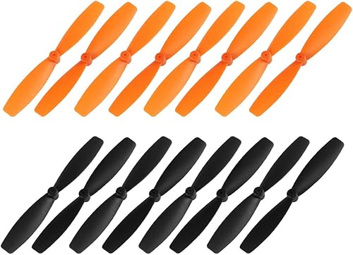 uxcell Hélices RC 2.165 in CW CCW 2-Paletas Rotores Principales Negro Naranja 8 Pares