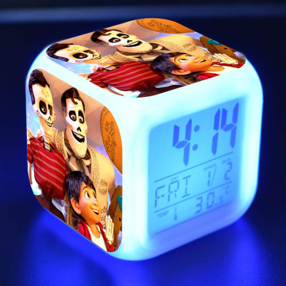 shiyueNB New Kids Alarm clock alarm clock digital alarm clock Movie Coco led alarm clock wake up light reveil table clock reloj