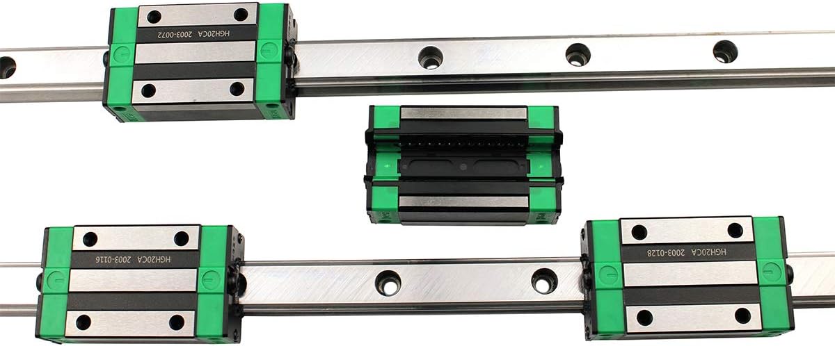 BSEID Linear Guide Rail kit 2Pcs HGR20 100mm-1500mm Linear Slide Rails,4Pcs HGH20CA/HGW20CC Bearing Blocks Carriage for CNC Router Engraving(HGH20CA,750mm)