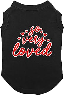 So Very Loved - Love Heart Adore Dog Shirt (Black, X-Small)