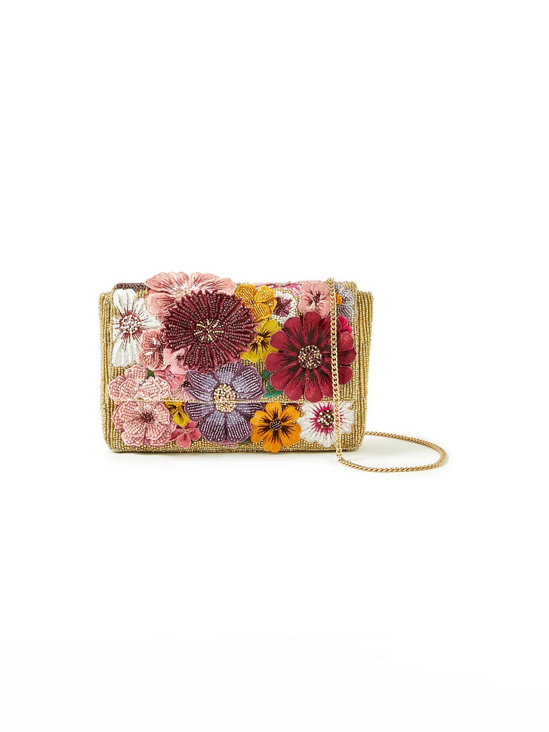 AccessorizeLondon Women's Pink Canvas 3D Floral Clutch Party Bag