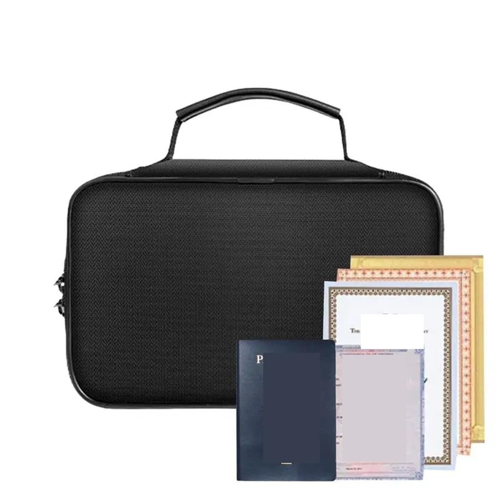 Bolsa de almacenamiento documentos con cerradura, impermeable, 3 capas, certificado, pasaporte, maletín, organizador Para Documentos