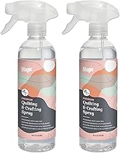 MAGIC Premium Quilting & Crafting Spray Bottle – Fabric Spray for Cutting, Creasing, & Sewing – Best Press Spray Starch for Quilting to Flatten Seams & Wrinkles – Wrinkle Spray (16oz Trigger) 2 Pack
