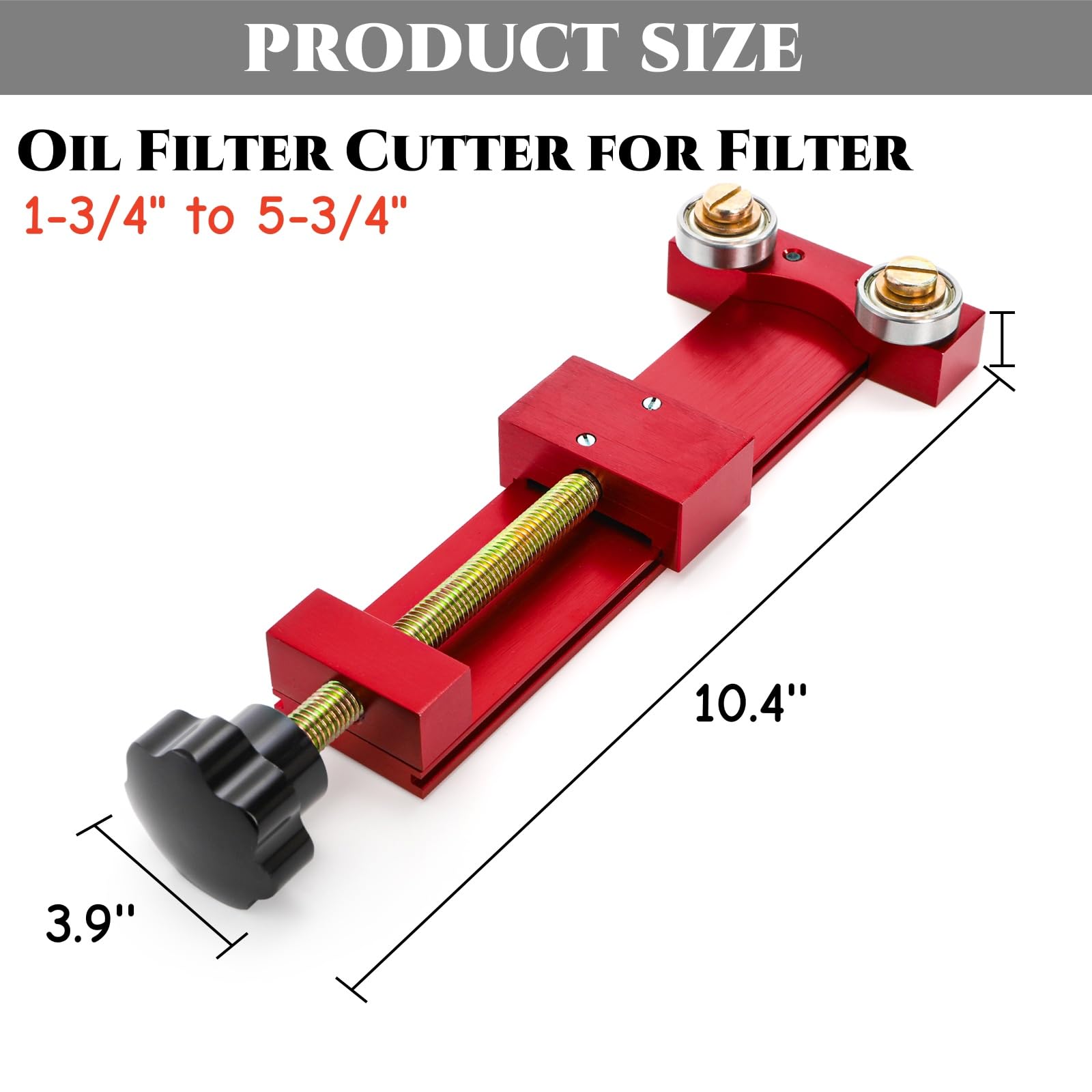 Acshio Oil Filter Cutter, Adjustable Oil Filter Cutting Tool for Cutting Range 1-3/4