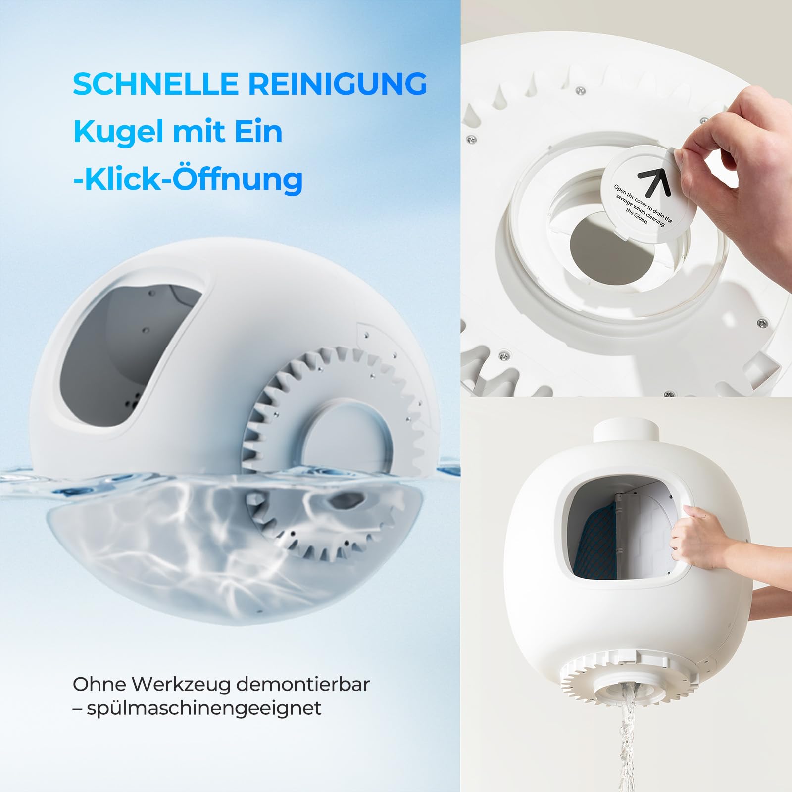 Catlink Baymax Selbstreinigende Katzentoilette, Überwachung der Gesundheit Ihrer Katze, Geeignet für Katzen von 1,5-10 kg, für Mehrere Katzen