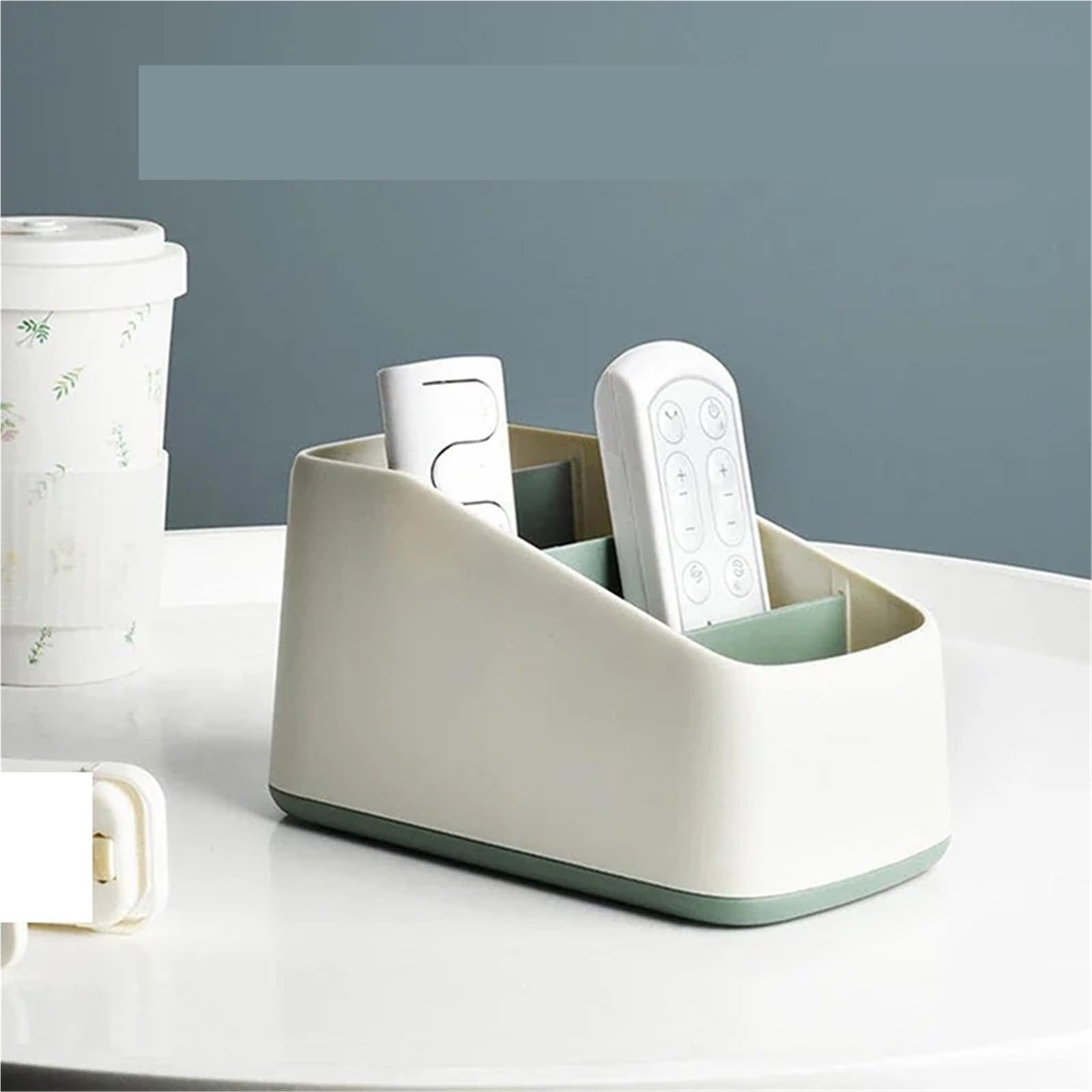 2 Stück Fernbedienungshalter mit Schlitz, Desktop-Aufbewahrungsbox, TV-Fernbedienung, Telefon-Organizer, Zuhause, Hotel Für Fernbedienung(Gray)