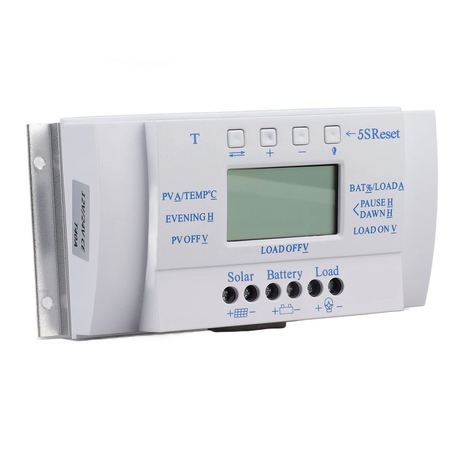 MPPT T40A, regolatore solare 12 V 24 V con schermo LCD, regolatore di pannello solare MPPT per camper, barca, casa, sistema off-grid, inum y