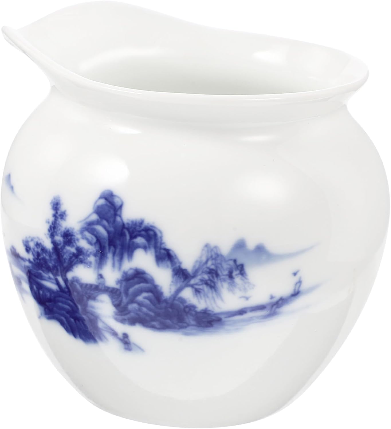Blue White Ceramic Sauce Jug Gravy Boat Xmas Dripless Serving