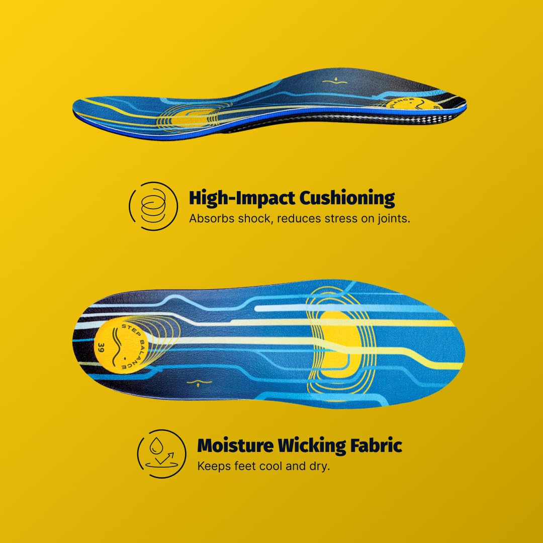Plantillas Deportivas Fibra de Carbono 5 Capas – Absorción de Impactos, Soporte Arco Plantar – Running, Fútbol, Pádel – Hombre y Mujer, Talla EU 42