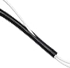 D-Line Cable Tidy Tube, Pre-Split Cable Sleeve, Flexible LDPE Electrical Conduit, PC Cable Management, TV Wire Hider - 25mm Diameter, 1.1m Length - Black