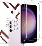 Galaxy S23 Plus Tempered Glass Screen Protector + Camera Lens Protector [ 2 + 2 Pack ][Case Friendly][Anti-Scratch][Ultrasonic Fingerprint Unlock] Clear HD Protective Film for Samsung Galaxy S23 Plus