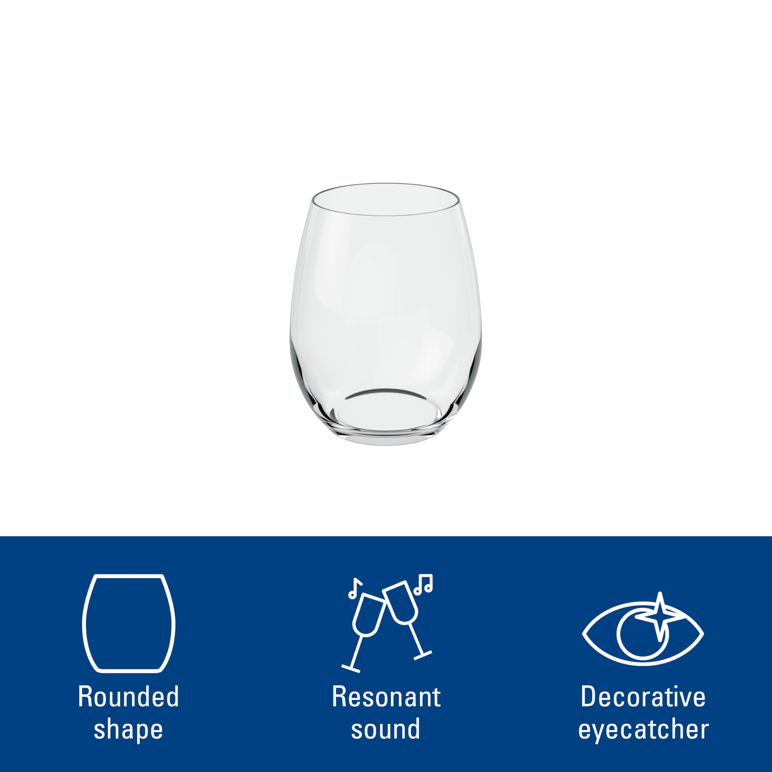 Villeroy & Boch - Entree Wasserglas Set 4-teilig 250 ml Klar, Spülmaschinenfest, Trinkgläser, Wassergläser, Trinkgeschirr, Gläser Set für Dessert, Smoothies oder Saft, Kristallglas (Packung mit 2)