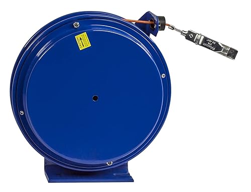 Miniatura 4 de Coxreels, carrete de cable de descarga estática con resorte para enroscar, Azul, 1