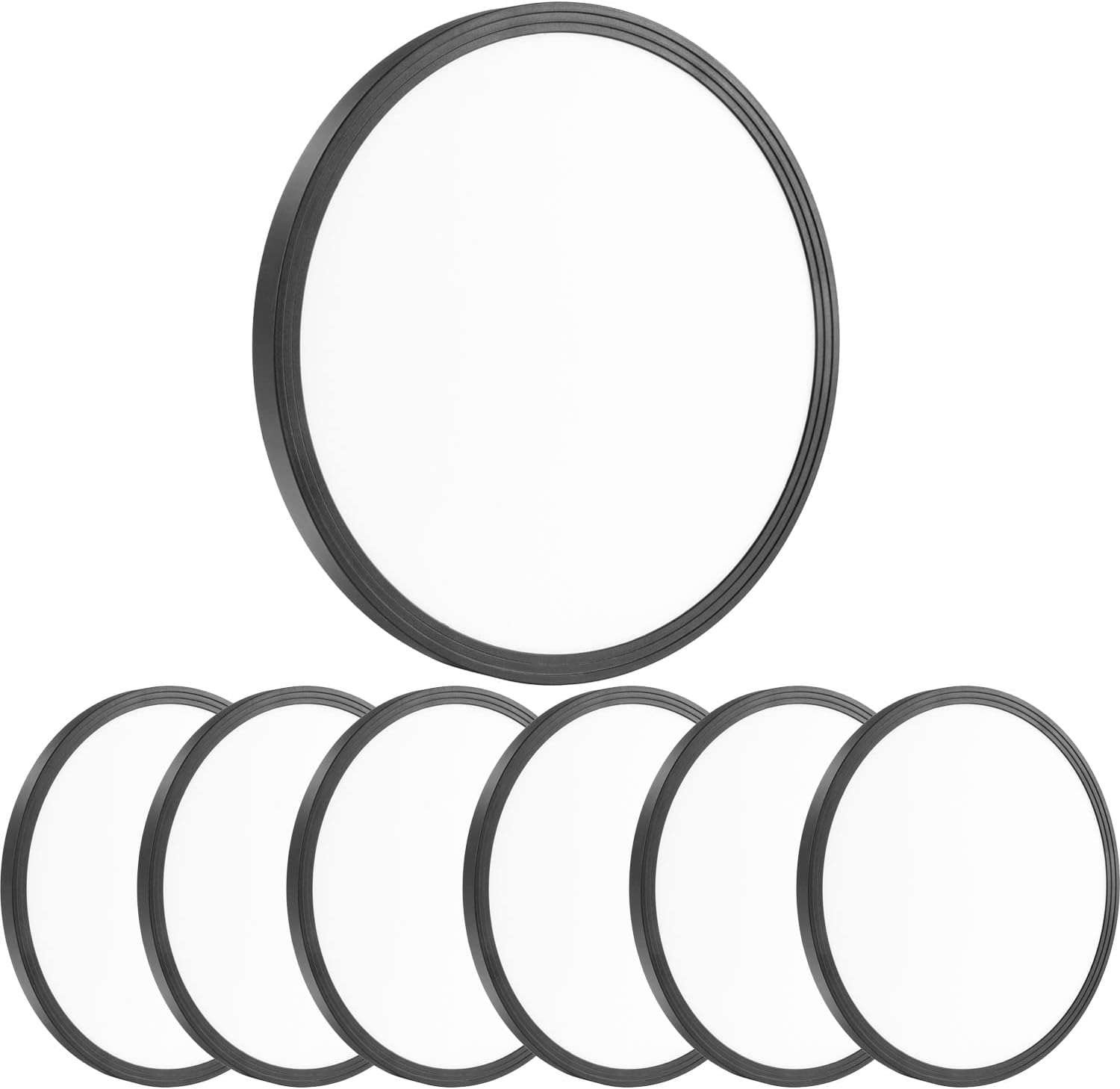 6Pack 12 Inch 3200LM Flush Mount LED Ceiling Lights,Black 28W Slim Ceiling Light Fixture Round Day White 6000K Thin Round Flat Ceiling Light 120V Surface LED Ceiling Light 300W Equivalent