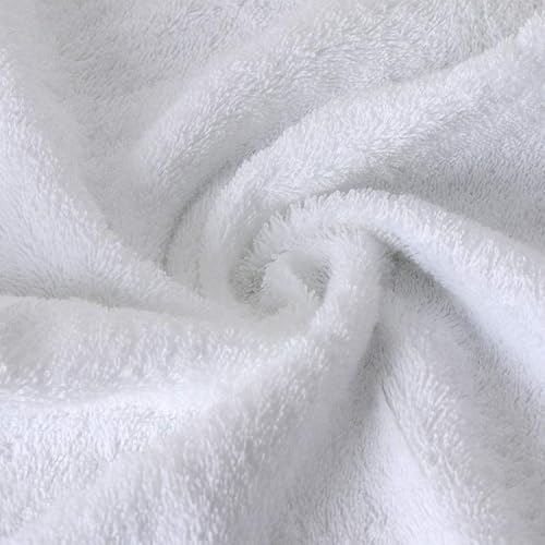 Miniatura 5 de Juego de toallas de baño de lujo, súper suaves y altamente absorbentes, 100% algodón, para regalos (blanco-M)