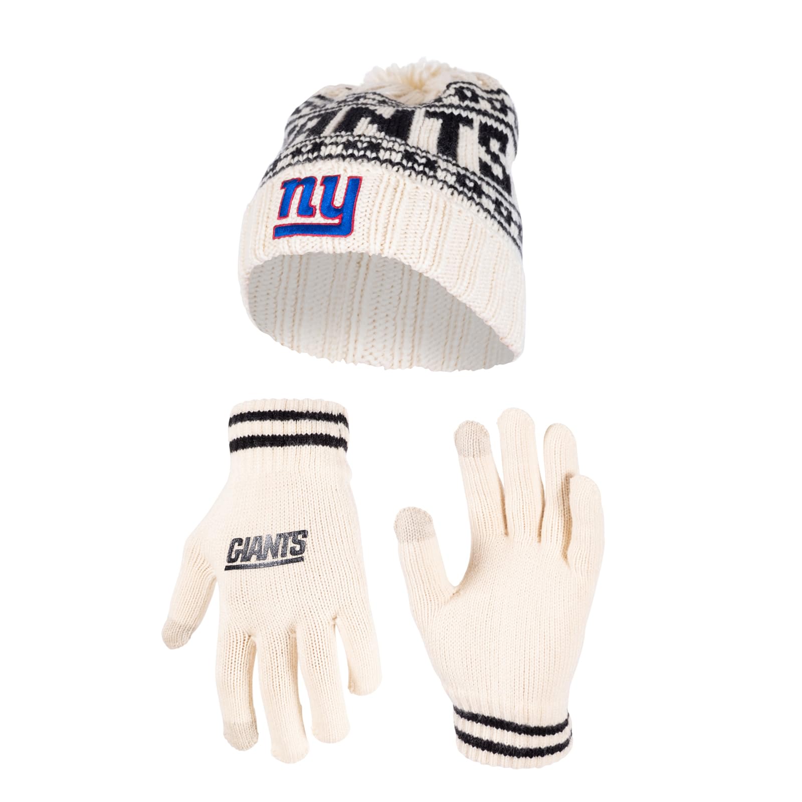 Ultra GameAdults Unisex NFL Official Super Soft Cable Knit Winter Beanie Knit Hat with Extra Warm Touch Screen Gloves