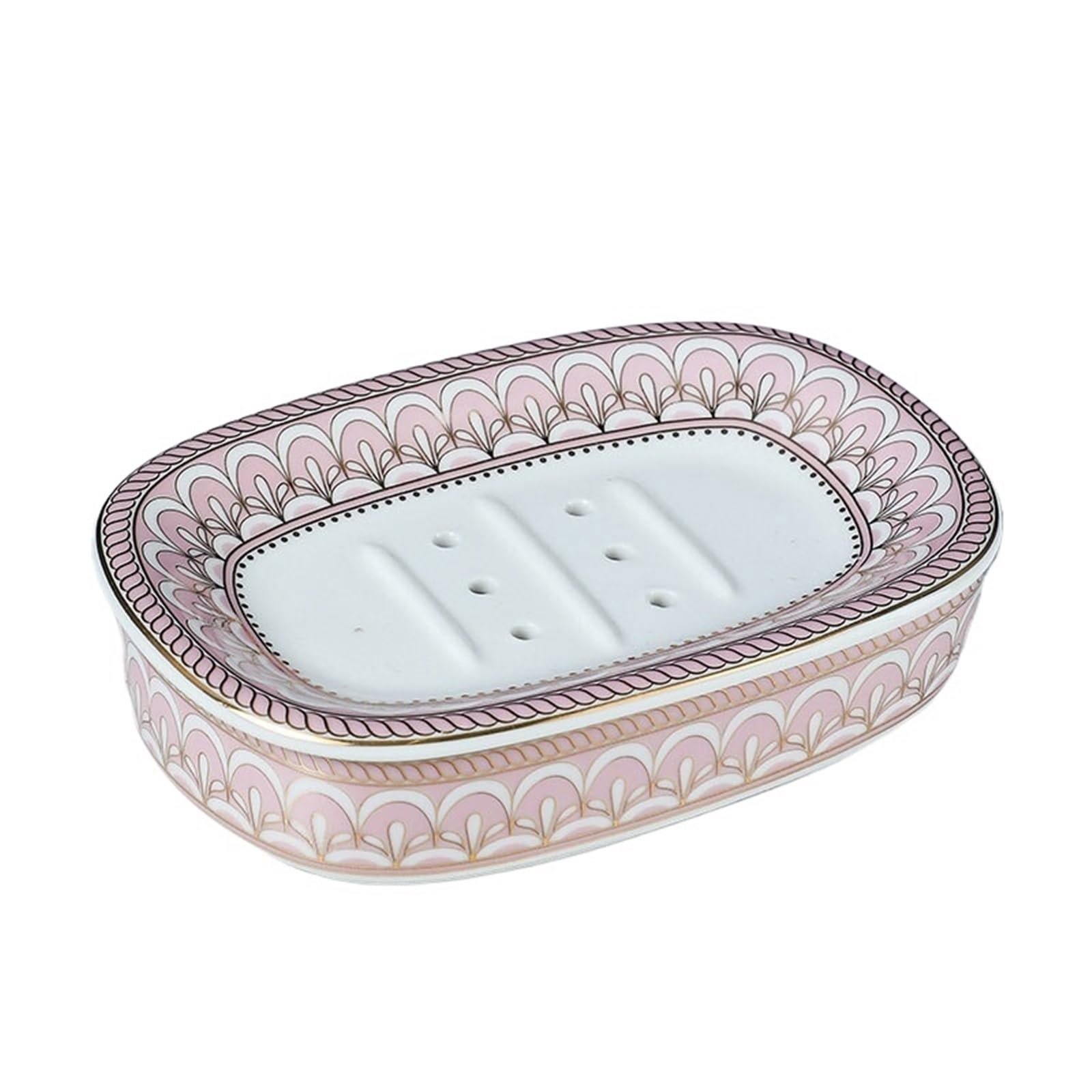 Jfnklfg Color1 Ceramic Soap Dish Double Layer Soap Holder