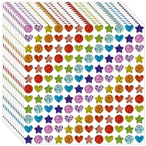 XENQITO 2160 Pièces Gommettes Étoiles Autocollants Brillantes Stickers Étoiles Autocollants...