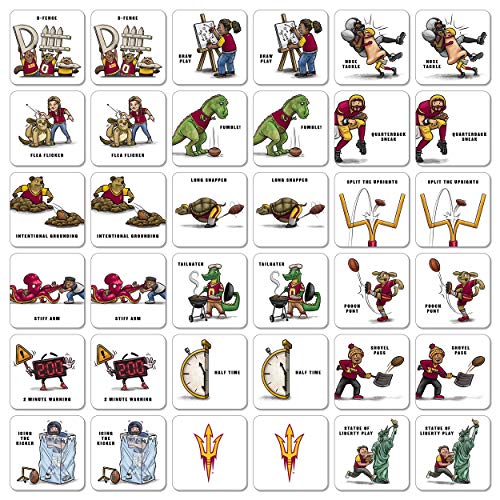 Image of YouTheFan NCAA Officially-Licensed Memory Match Game - Humorous, Team-Specific, Original Hand-Drawn Artwork, Fun for the Whole Family, for Fans Young and Old
